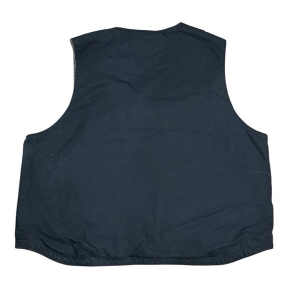 Carhartt Vest Mens 2XL Black Canvas Pile Fleece Sherpa Lined Outdoors - Picture 2 of 11